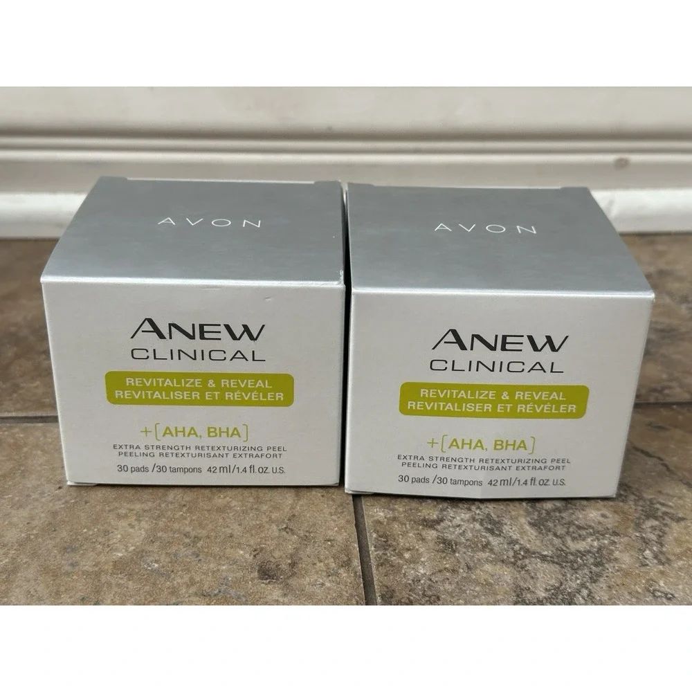 (2) Avon Anew Clinical Revitalize & Reveal Retexturizing Peel 30 pads NEW